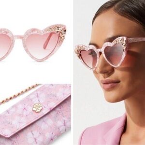 LoveShackFancy Amalia Heart Sunglasses